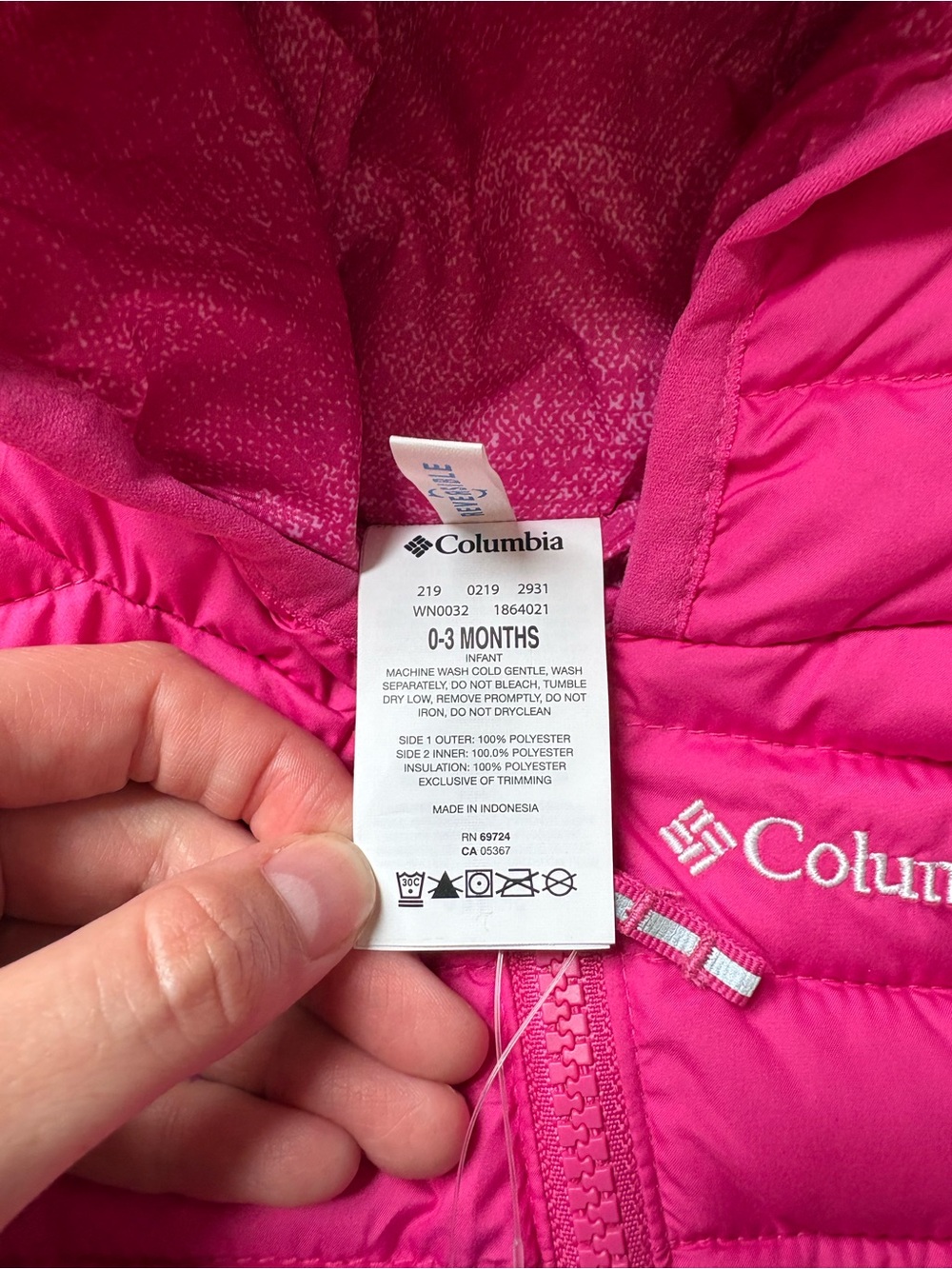 NWT Columbia baby  Hot Pink snow suit - Picture 5 of 6